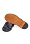 Dark Blue Color Genuine Leather Men's Slippers - 3