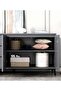 Storage Cabinet, Free Standing TV Cabinet with Drawer, Home Sideboard Cabinet, Entryway Console Cabinet Accent Table for Bedroom Hallway Dining Room, 140*40*75cm (DSG044, Grey) - 6