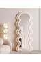 Wavy Shaped Full Length Dressing Mirror 70X170 CM Off White - 8