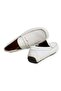 White Color Laceless Genuine Leather Men's Shoes - 2