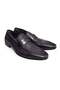 Black Color Laceless Genuine Leather Men's Shoes