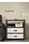 Multi-Functional Nightstand With 2 Drawer,Molden Bedside Table,Wooden Frame Storage Cabinet,Large Capacity End Table Side Table,Space-Saving Storage Stand For Bedroom Living Room(2pcs) - 4
