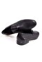 Black Color Laceless Genuine Leather Men's Shoes - 2