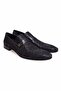 Black Color Laceless Genuine Suede Leather Men's Shoes