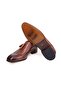 Tan Color Laceless Genuine Leather Men's Shoes - 3