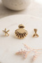 Gold Color Sea Themed Summer 3-Piece Earrings - 6