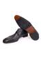 Black Color Lace-Up Genuine Leather Leather Sole Men's Shoes - 3