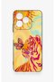 Realme C53 Compatible Tiger of the Sun Patterned Silicone Case - 4