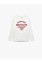 Cotton Crew Neck Long Sleeve Printed T-Shirt - 2