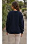 Women's Double Heart Printed Round Neck Long Sleeve Sweatshirt - 2
