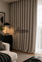 Mink Linen Plain Curtain, No Pleats, Extra-Foam, Ready-To-Use, Single Panel with Cornice. - 3