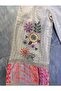 Floral Embroidery Lace Detailed Bohemian Trouser Suit Std 36-38 - 4