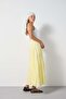 Women's Yellow Patchwork Voile Gypsy Long Skirt 31207 - 4