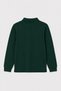 Girls & Boys Unisex Dark Green 100% Cotton Polo Collar Long Sleeve 2-Piece T-Shirt - 2
