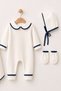 Newborn Baby Boy 4 Piece Hospital Discharge Set with Blanket Newborn Jumpsuit Set Baby Gift Outfit - 3