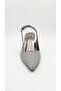 Platinum Silvery Women's Heeled Shoes 036.1410 - 4