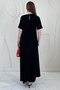 Black Pleated Crew Neck Dress - 4