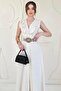 Beige Buttoned Belt Detailed Linen Dress - 3
