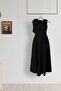 Black Shoulder Bow Dress - 5
