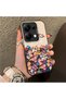 Poco M6 Pro 4g Compatible Silicone Edge Hard Back Case Couple Phone Case with Floral Pattern - 3