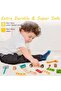 Wooden Kids Tool Box Set, Montessori STEM Construction Toy with Wooden Tools, Screws, Nuts & Carry Case, DIY Pretend Play Educational Building Kit for Boys & Girls Age 3+ - 2