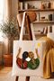 Two Women's Designs with Braided Hair, Inner Pocket, Raw Colored 320 Gr Canvas Cloth Bag |   100% Cotton - 2