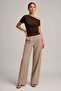 Asymmetrical Collar Draped Blouse - 3