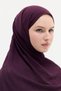 Jakar Rami Shawl with Baklava Pattern - Plum - 4