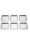 6-Piece Stainless Steel Square Tea, Coffee, Cake Serving Tray, Presentation Tray 22 X 22 - 2