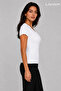 Women's Fitted T-Shirt V-Neck Flexible Basic Body-Fitting T-Shirt - 2