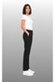 Women's Elastic Waist White, Navy Blue, Black Lycra Belinda Fabric Doctor Medical Single Bottom Trousers - 3