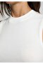 Slim Fit Women's White Tank Top - 4