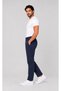 Men's Elastic Waist White, Navy Blue, Black Lycra Waistband Fabric Doctor Medical Single Bottom Trousers - 4