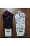Cotton Rose Patterned Mixed Color Booties Socks 12 Pack - 4