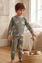 Dinosaur Patterned Boy's Pajama Set - 4