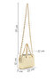 Women's Yellow Long Strap Quilted Mini Crossbody Bag 26Sbd2030Kp - 2