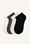 Men's 5-Piece Cotton Textured Booties Socks Set I2942Axns