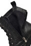 Women's Black Zippered Thick Heeled Leather Boots Wf410020Dv - 7