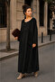 Italian Buttoned Long Sleeve Linen Dress - 3