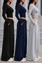 Winter 3-Piece Opportunity Product Women's Package Black Gray Navy Blue High Waist Wide Leg Sweatpants - 3