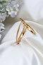 Set of 3 Gold Patterned Thin Bracelets - 5