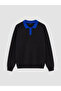 Xside Navy Blue Polo Collar Men's Knitwear Sweater - 5