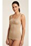 Women’s Shaping Camisole with Lace Bust Panel, Sleeveless Seamless-Style Body Shaper Tank Top