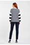 Women's Striped Long Sleeve Knitwear Sweater - 2
