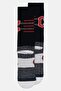 x NBA Men Graphic Print Crew Sock, Navy