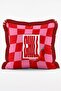 Pop Art Written Goose Pepper and Crab Patterned 4-Piece Fringed Throw Pillow Cover Set - 5