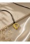 Steel Two Human Figures Heart Detailed Drawstring Adjustable Necklace - 3