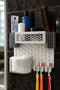 Modular Interlocking Honeycomb Bathroom Organizer Adhesive Organizer Shelf Set - 8