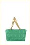 Pisa Women's Quilted Chain Strap Hand and Shoulder Bag - Green