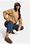 Women's Mink W6-111 Oversize Accessory Detailed Design Knitwear Sweater - 7